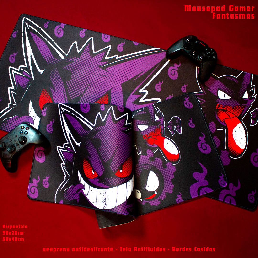 Mousepad Gamer Fantasmas – Gengar Edition | Kmaleon