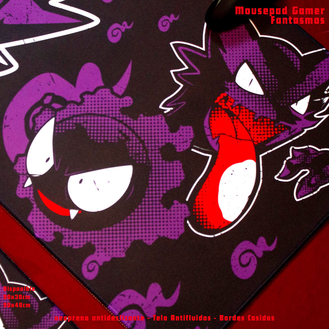 Mousepad Gamer Fantasmas – Gengar Edition | Kmaleon