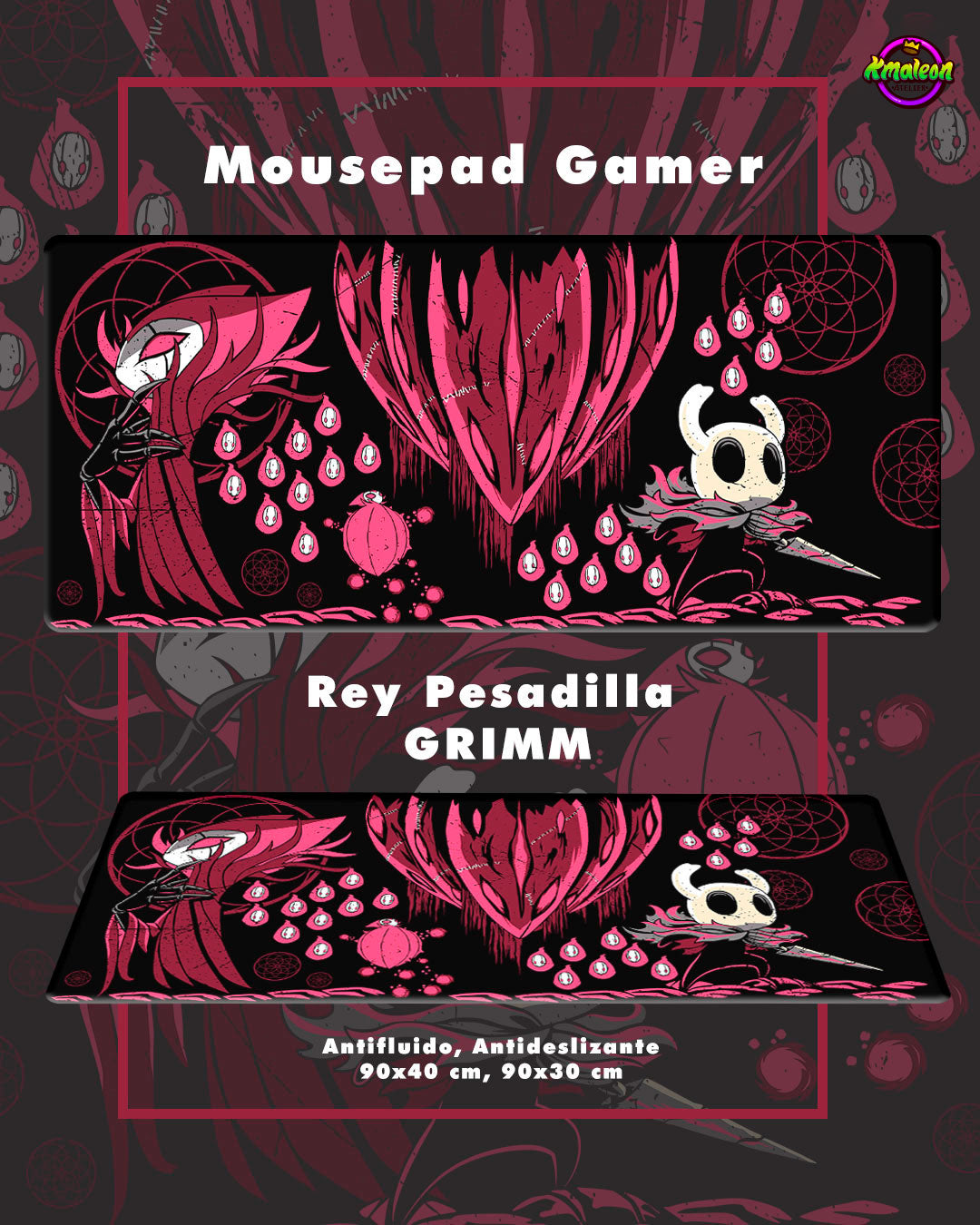 Mousepad Gamer Rey Pesadilla Grimm – Hollow Knight | Kmaleon
