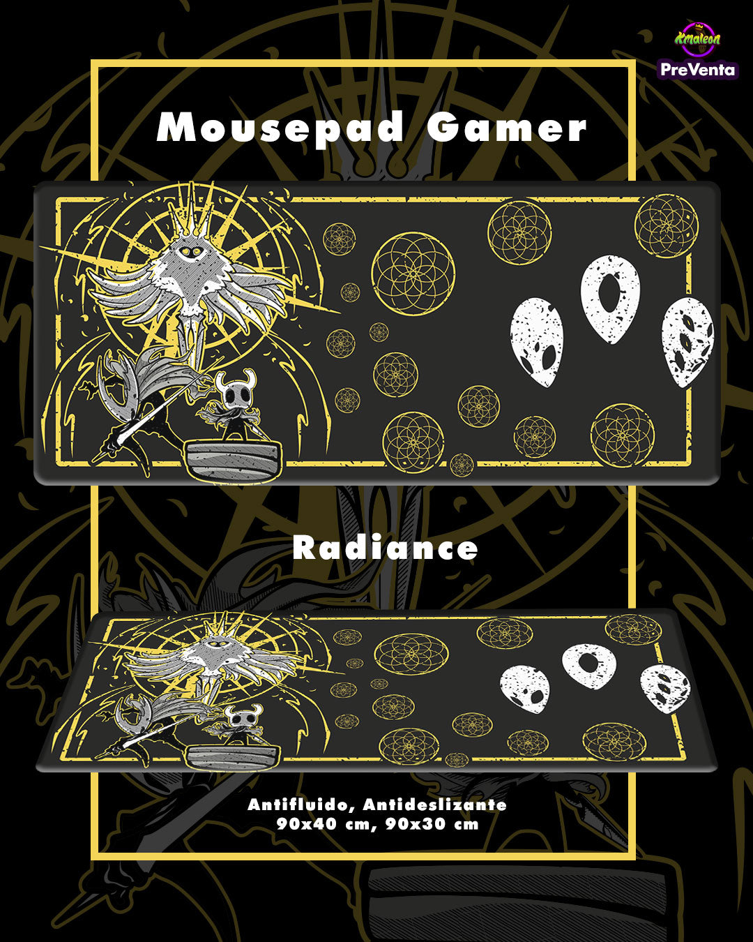 Mousepad Gamer Radiance – Hollow Knight | Kmaleon