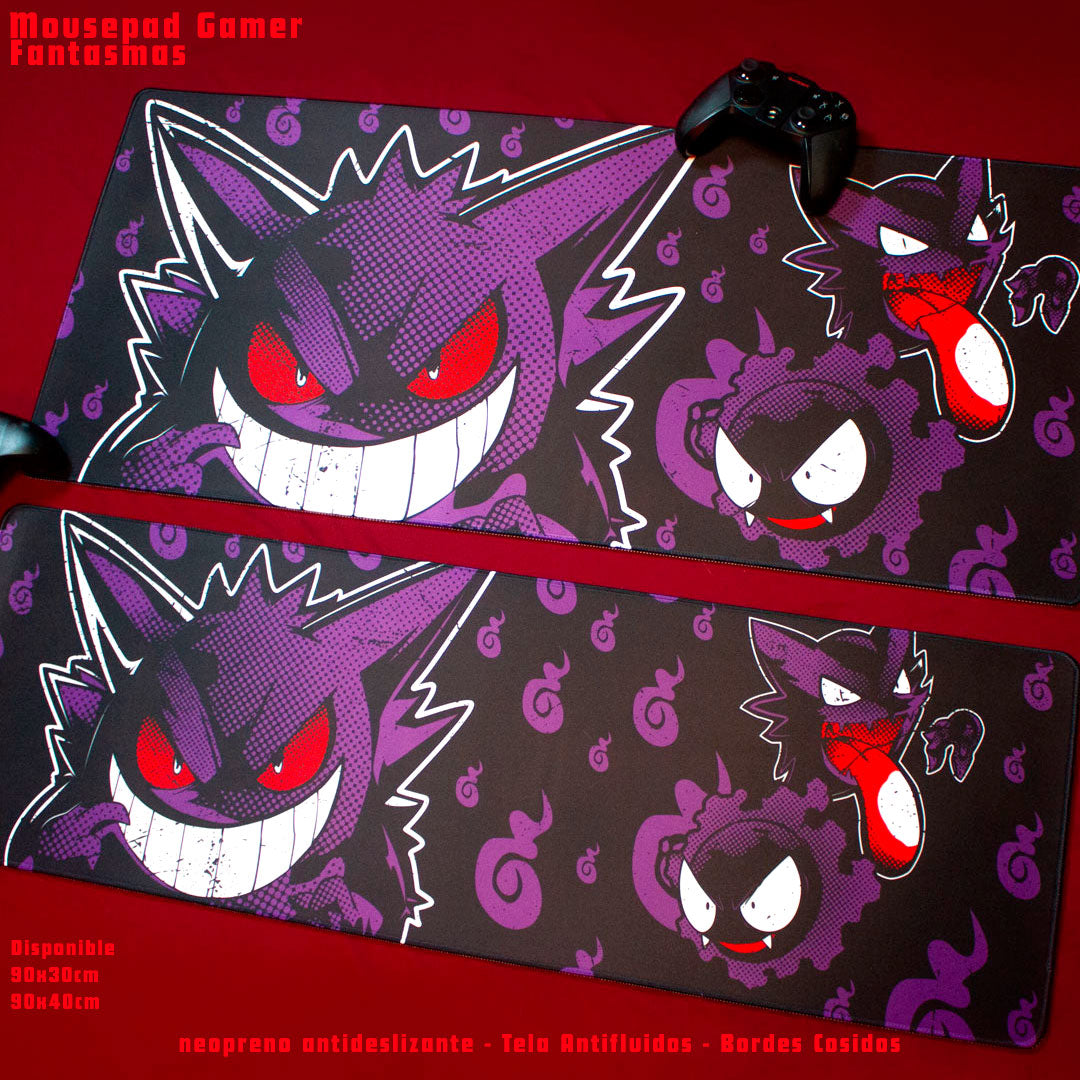 Mousepad Gamer Fantasmas – Gengar Edition | Kmaleon